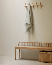 Ethnicraft Spindle Bench Seat, Natural Oak, styled in a room setting
