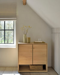 Ethnicraft Nordic Sideboard - 2 Door — styled in a room setting