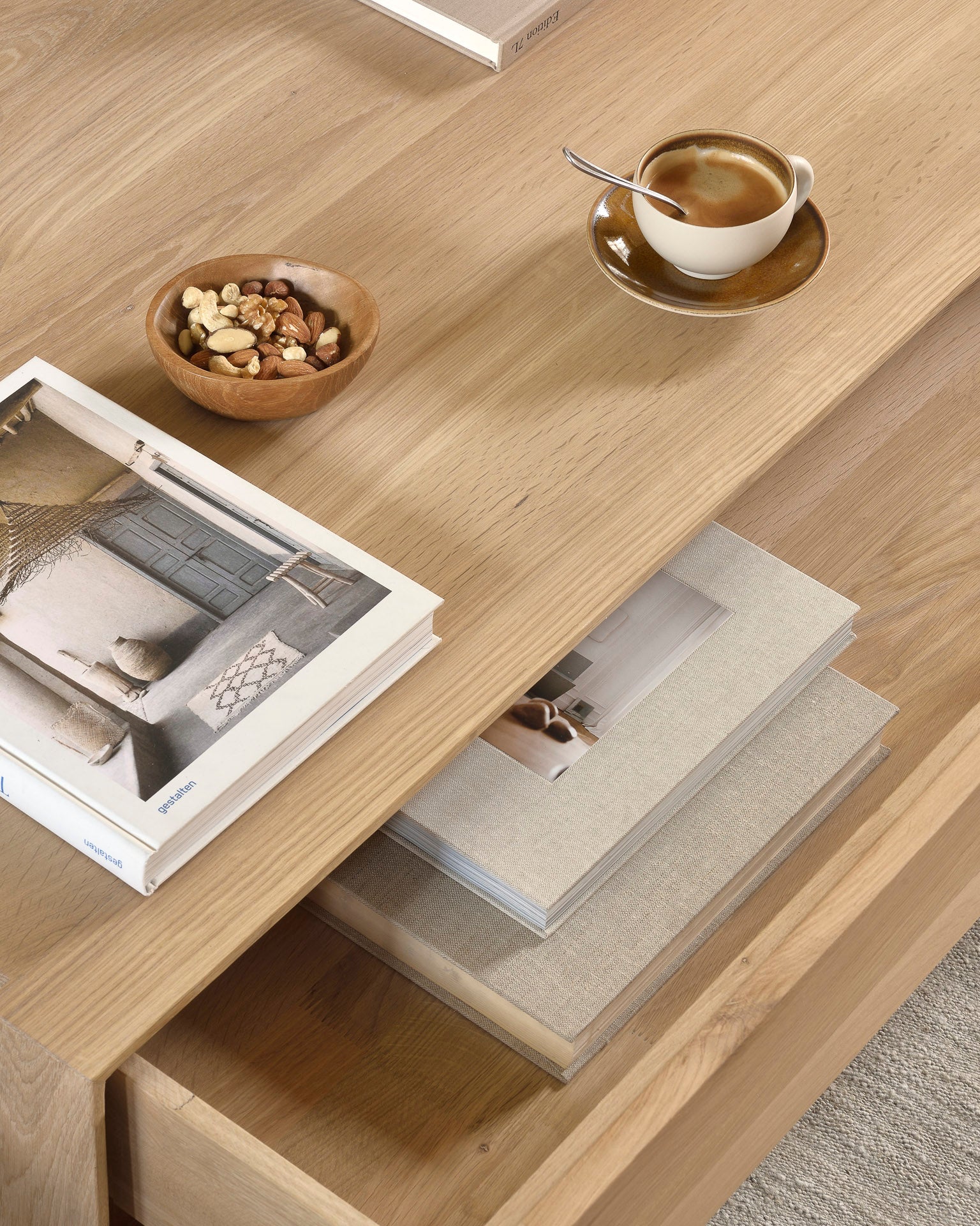 Ethnicraft Nordic Coffee Table, styled in a room setting