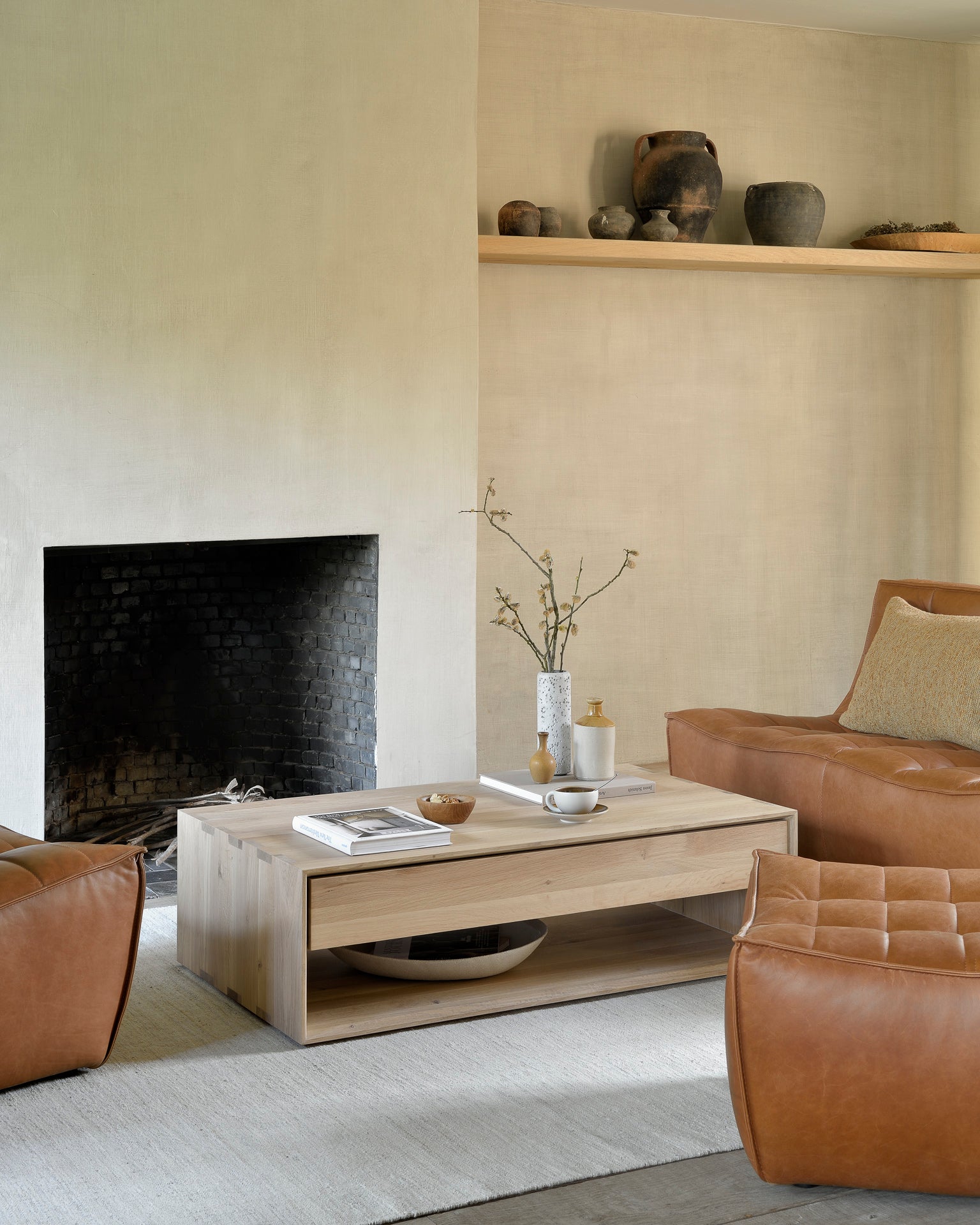 Ethnicraft Nordic Coffee Table, styled in a room setting