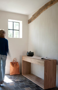 Ethnicraft Nordic Console - 2 Drawers, styled in a room setting