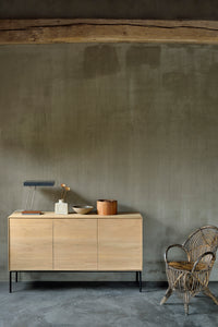 Ethnicraft Whitebird Sideboard - 3 Doors, styled in a room setting