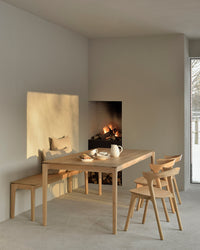Ethnicraft Bok Dining Chair - Oak, styled in a room setting