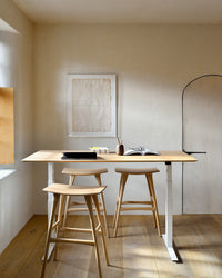 Ethnicraft Osso Counter Stool - Natural Oak, styled in a room setting