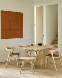 Ethnicraft Osso Counter Stool - Natural Oak, styled in a room setting