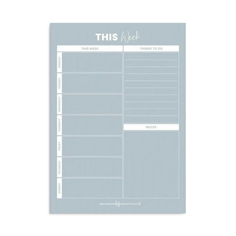 Organising Life Beautifully storage Organising Life Beautifully - Weekly Planner, Sky Blue