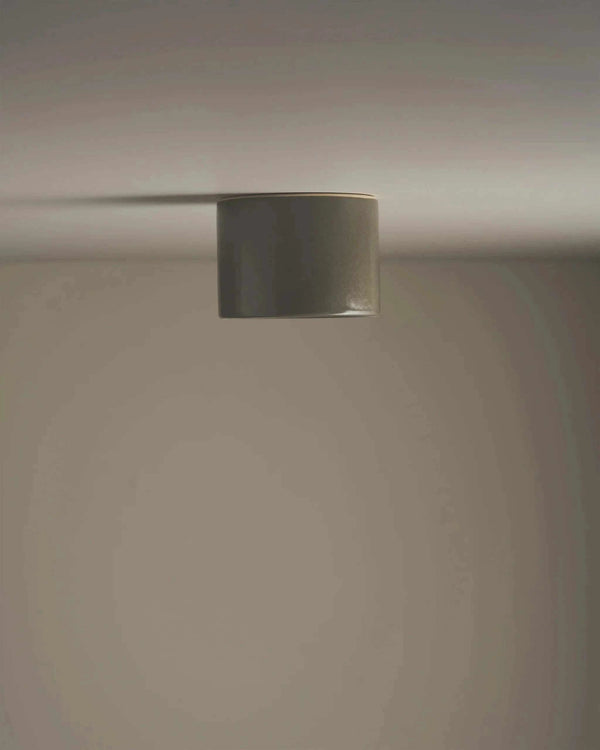Robert Gordon Short Cylinder ceiling light, olive | Norsu Interiors