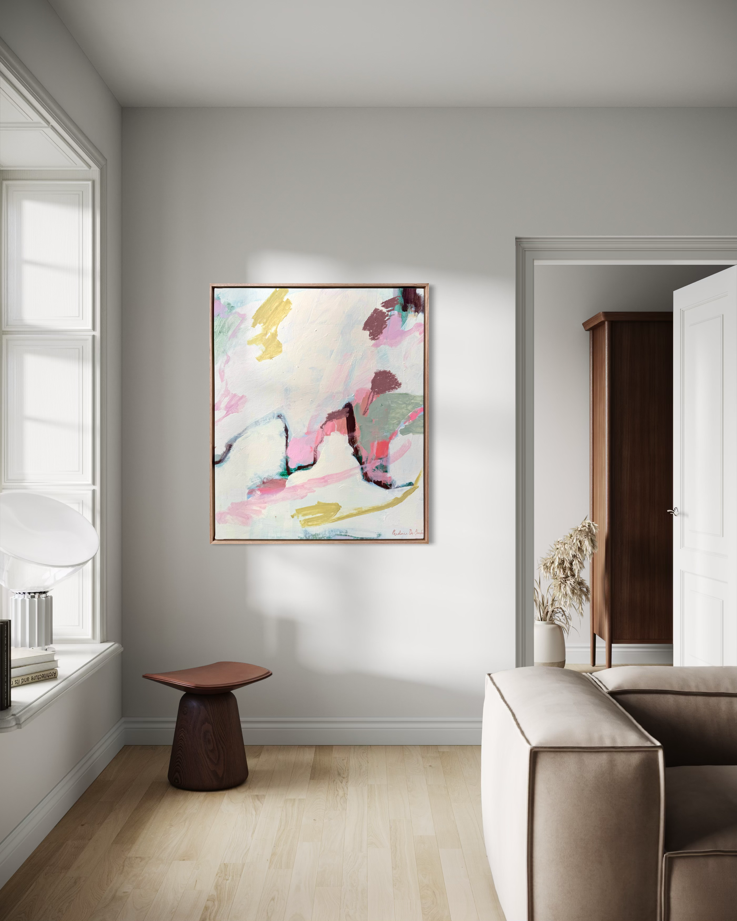 Staying With You abstract canvas art print by Prudence Demarchi - blended colours