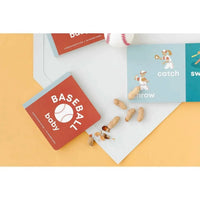 Baseball Baby board book for toddlers featuring simple baseball-themed illustrations and durable triple-layered pages