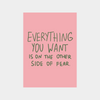 digital print with motivational quote on pink background for downloadable wall art
