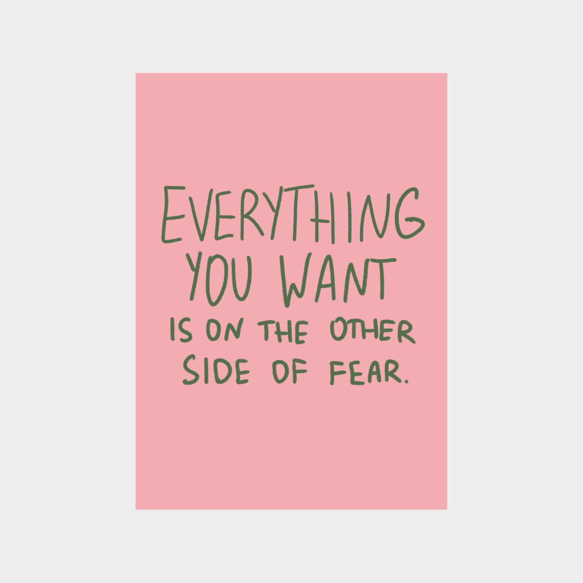 digital print with motivational quote on pink background for downloadable wall art