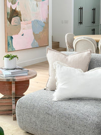 GlobeWest Juno Cloud sofa cushion detail in a norsu Home living room