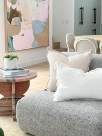 GlobeWest Juno Cloud sofa cushion detail in a norsu Home living room