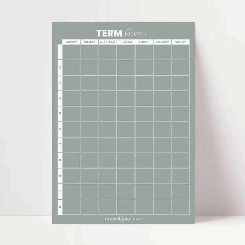 Organising Life Beautifully storage Organising Life Beautifully - Fridge School Term Planner, Sage