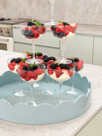 Davis & Waddell clear ribbed coupe glass set of 4 perfect for cocktails and desserts