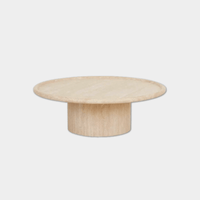 Globe West Coffee Tables GlobeWest Pippa Marble Coffee Table - Natural Travertine