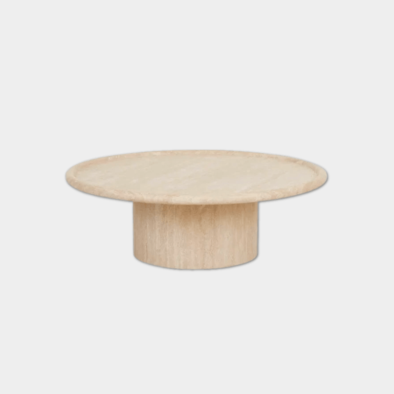 Globe West Coffee Tables GlobeWest Pippa Marble Coffee Table - Natural Travertine