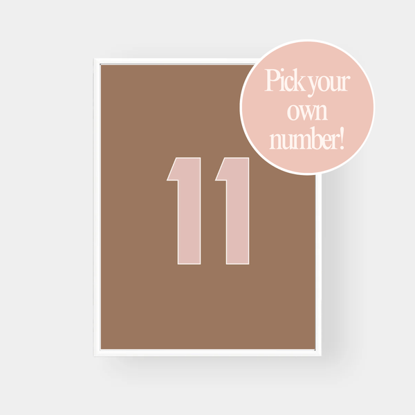 Choose Your Number, Chocolate — Clubhouse Collection wall art print | Norsu Interiors