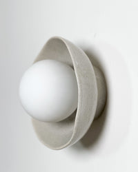 Robert Gordon Shell Wall Sconce ceramic wall light, hand glazed in Shale | norsu Interiors