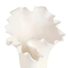 27cm white handmade ceramic Megan Decorative Vase with organic, sculptural, flowing contours and matte neutral finish.