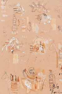 Delight Full Heart limited edition fine art print by Bonnie Gray in dusty pink, cream and warm browns