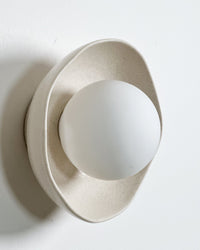 Robert Gordon Shell Wall Sconce ceramic wall light, hand glazed in Poppyseed | norsu Interiors
