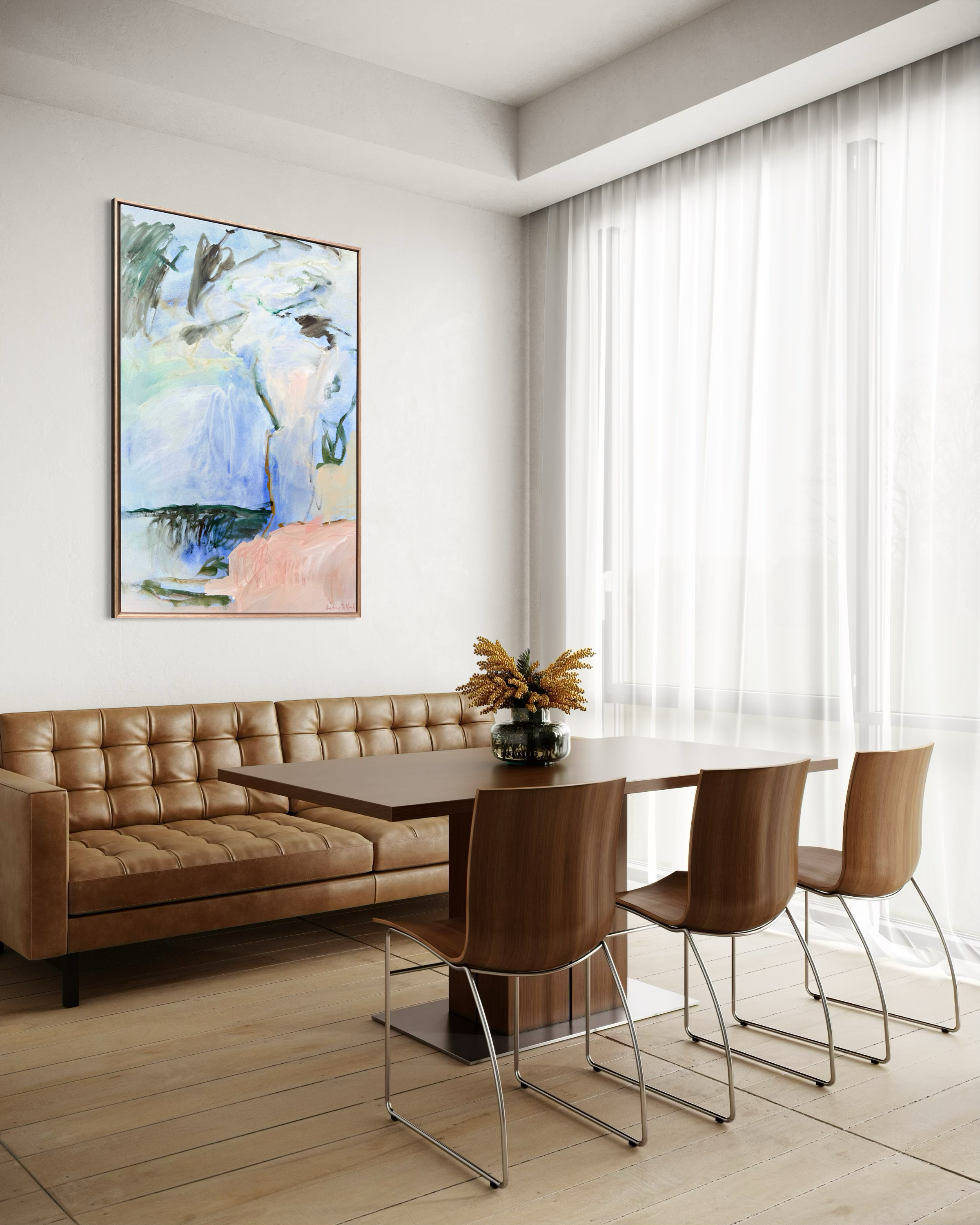 Soft Footsteps abstract canvas art print by Prudence Demarchi - soft flowing shapes