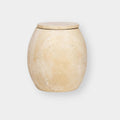 CoTheory Travertine Cannister - Beige Travertine