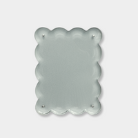 norsu Studio scalloped magnetic photo frame in sage with 2.5 cm depth and secure acrylic closure