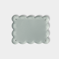 norsu Studio scalloped magnetic photo frame in sage with acrylic finish and secure closure