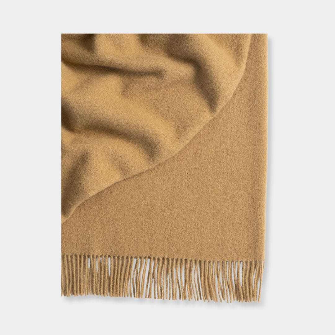 Weave Home Blankets & Throws Weave Home Nevis Lambswool Throw - Camel