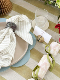 norsu Studio build your own Christmas crackers set with velvet ribbon and festive table setting