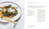 The Beauty Chef Gut Guide recipe page with sautéed silverbeet, sheep's yoghurt, and poached eggs on a white plate