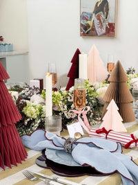 norsu Studio Perspex Standing Christmas Trees blush set of 3 minimalist festive decor