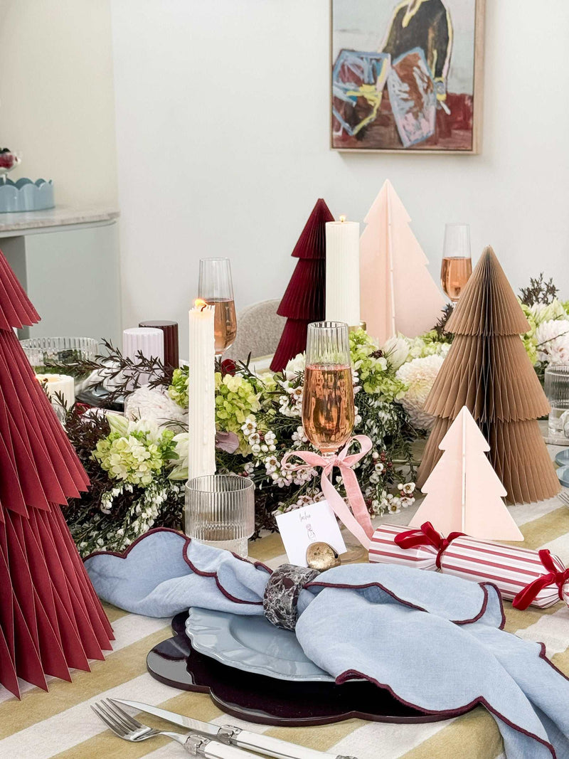 norsu Studio Perspex Standing Christmas Trees blush set of 3 minimalist festive decor