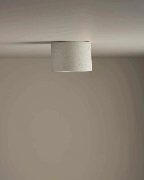 Robert Gordon Short Cylinder ceiling light, stone | Norsu Interiors