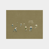 Minimalist digital soccer artwork featuring players on field with goal, downloadable print Soccer is Life