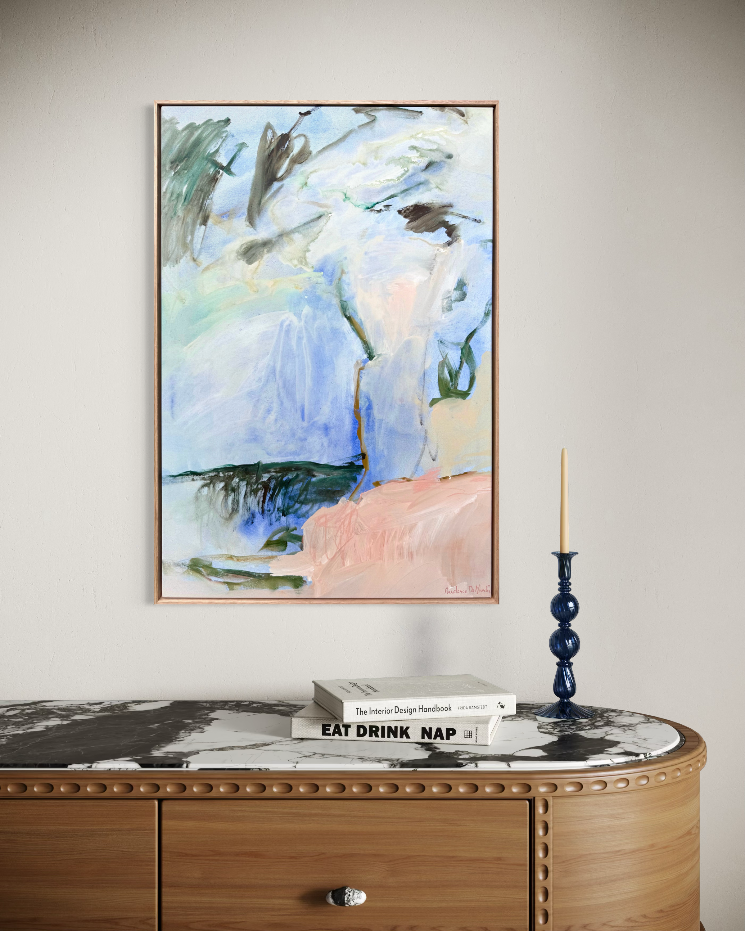 Soft Footsteps abstract canvas art print by Prudence Demarchi - textured brushstrokes