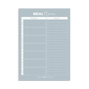 Sky blue A4 magnetic meal planner for weekly meal organization and grocery lists on the fridge