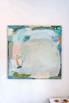 Limited edition abstract canvas print "Wave After Wave" by Vanni with soft pastel tones and fluid shapes