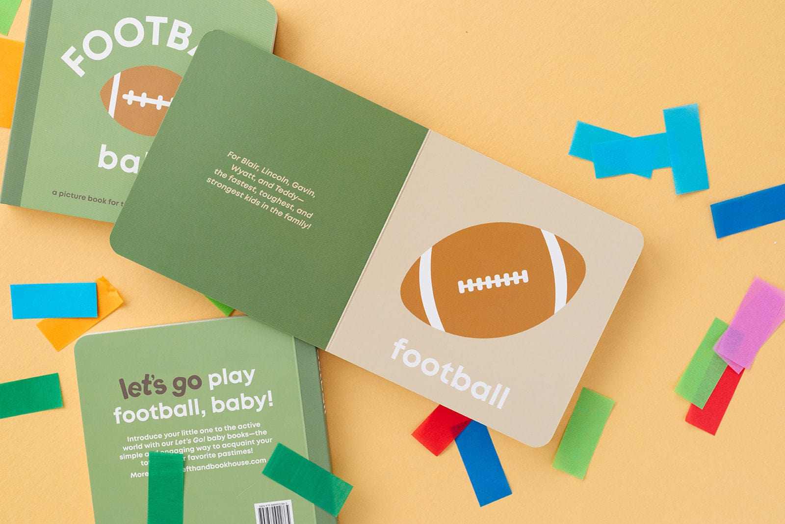 Football Baby board book for ages 0-4 with simple football-themed images and durable pages