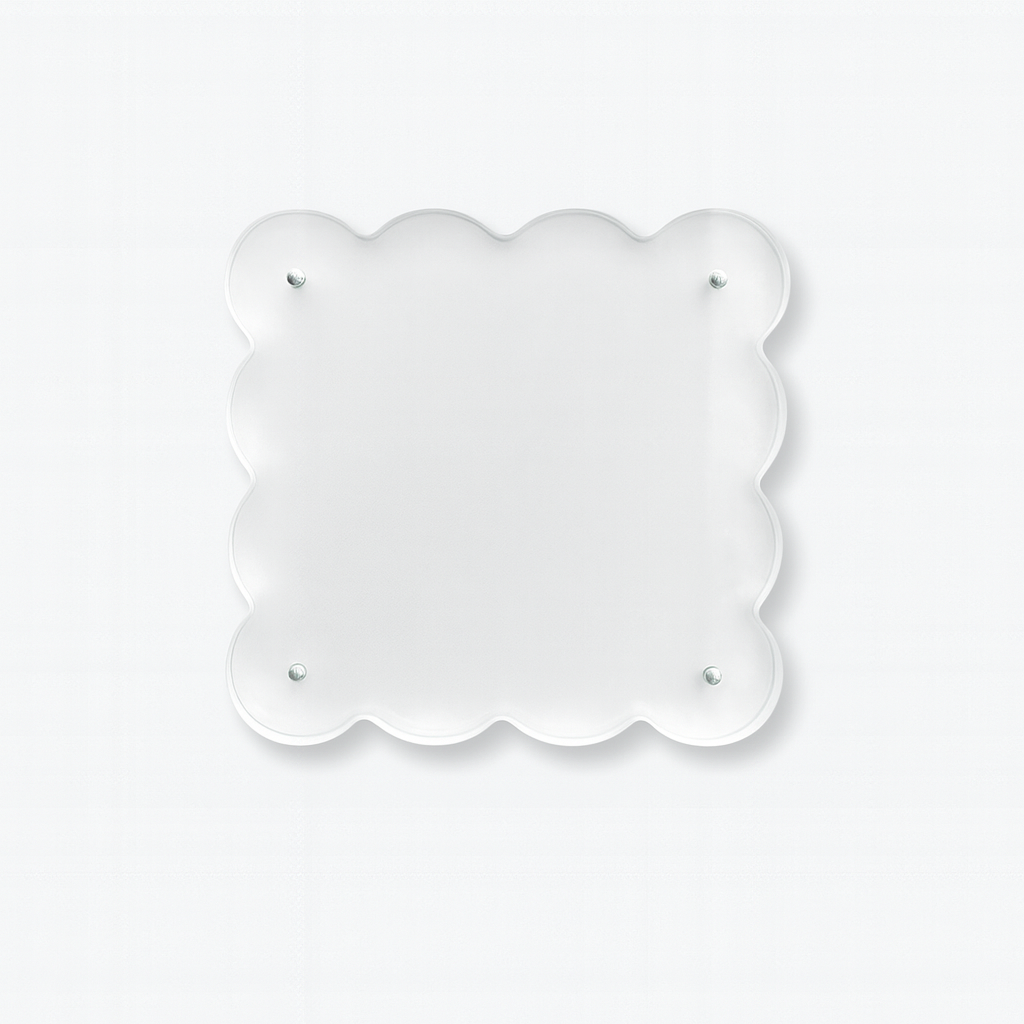 norsu STUDIO scalloped magnetic photo frame clear acrylic 5x5 inch elevated design Melbourne made