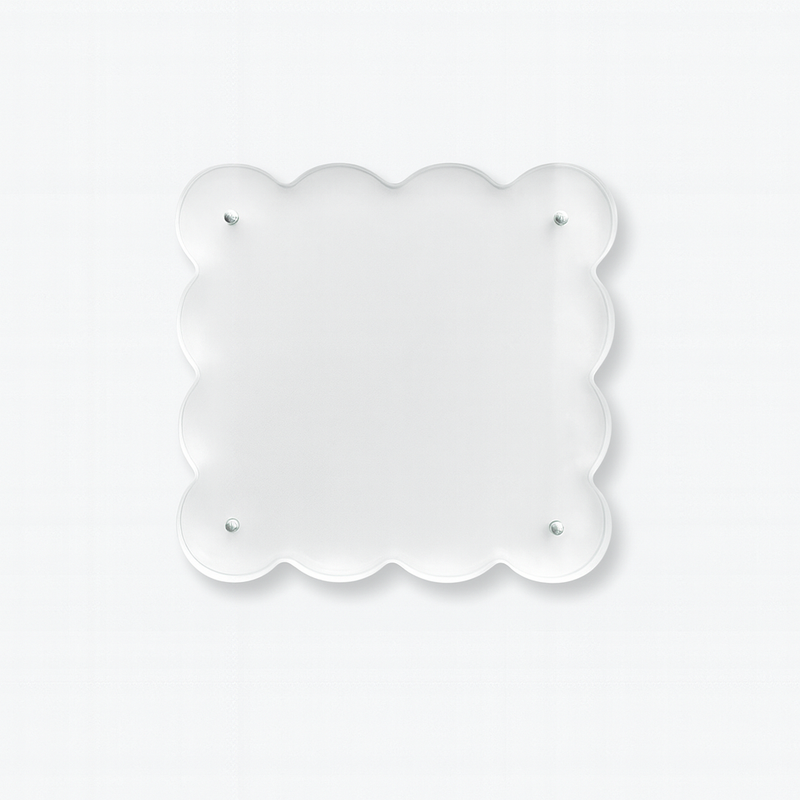 norsu STUDIO scalloped magnetic photo frame clear acrylic 5x5 inch elevated design Melbourne made