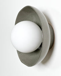 Robert Gordon Shell Wall Sconce ceramic wall light, hand glazed in Rivergum | norsu Interiors