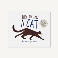 They All Saw a Cat by Brendan Wenzel - hardcover picture book