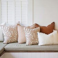 Eadie Lifestyle Drift Cushion - White/Nutmeg