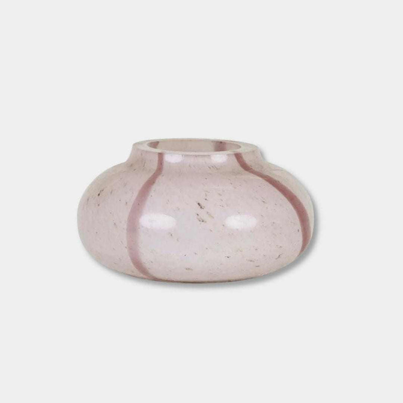 GlobeWest Boden Stripe lilac handcrafted glass bud vase with delicate stripes and modern design