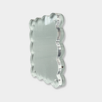 norsu Studio scalloped magnetic photo frame in sage with clear acrylic finish and 2.5 cm depth designed in Melbourne
