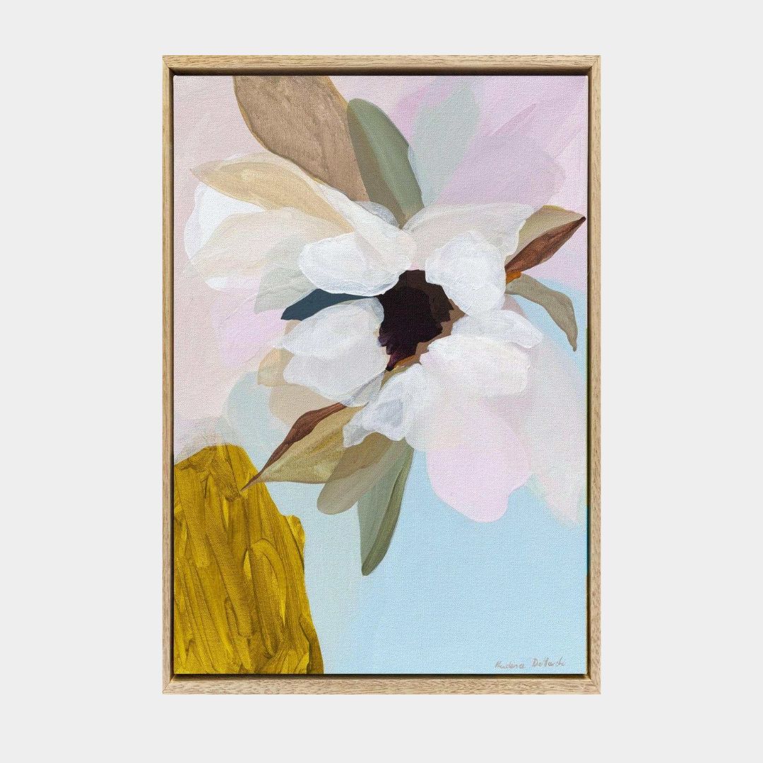 Prudence Demarchi Fine Art canvas print titled Sunseeking with abstract acrylic design on stretched 340 GSM canvas