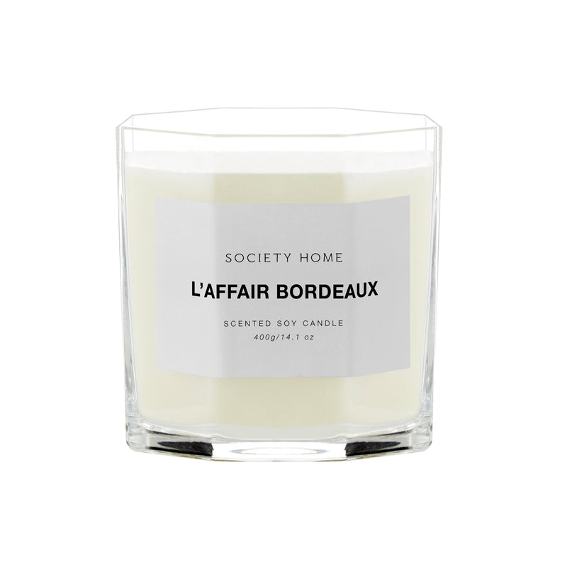 Society Home L'Affair Bordeaux Scented Soy Candle 400g